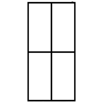 bruseafskærmning 140x195 cm hærdet glas matteret
