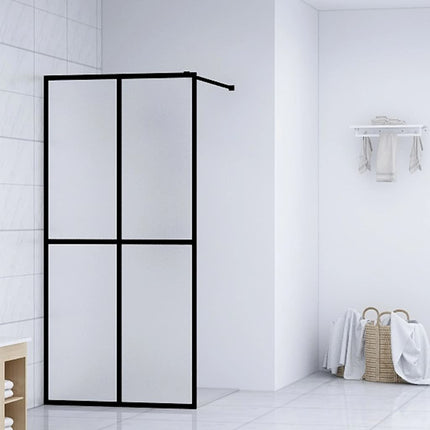 bruseafskærmning 140x195 cm hærdet glas matteret