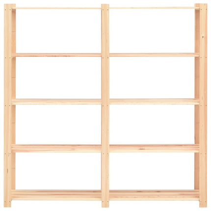 reol i 5 niveauer 170 x 38 x 170 cm massivt fyrretræ 500 kg