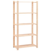 reol i 5 niveauer 80 x 38 x 170 cm massivt fyrretræ 250 kg