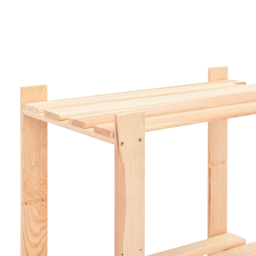 reol i 5 niveauer 80 x 38 x 170 cm massivt fyrretræ 250 kg