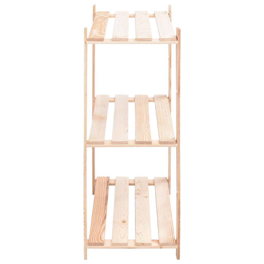 reol i 3 niveauer 80 x 38 x 90 cm massivt fyrretræ 150 kg