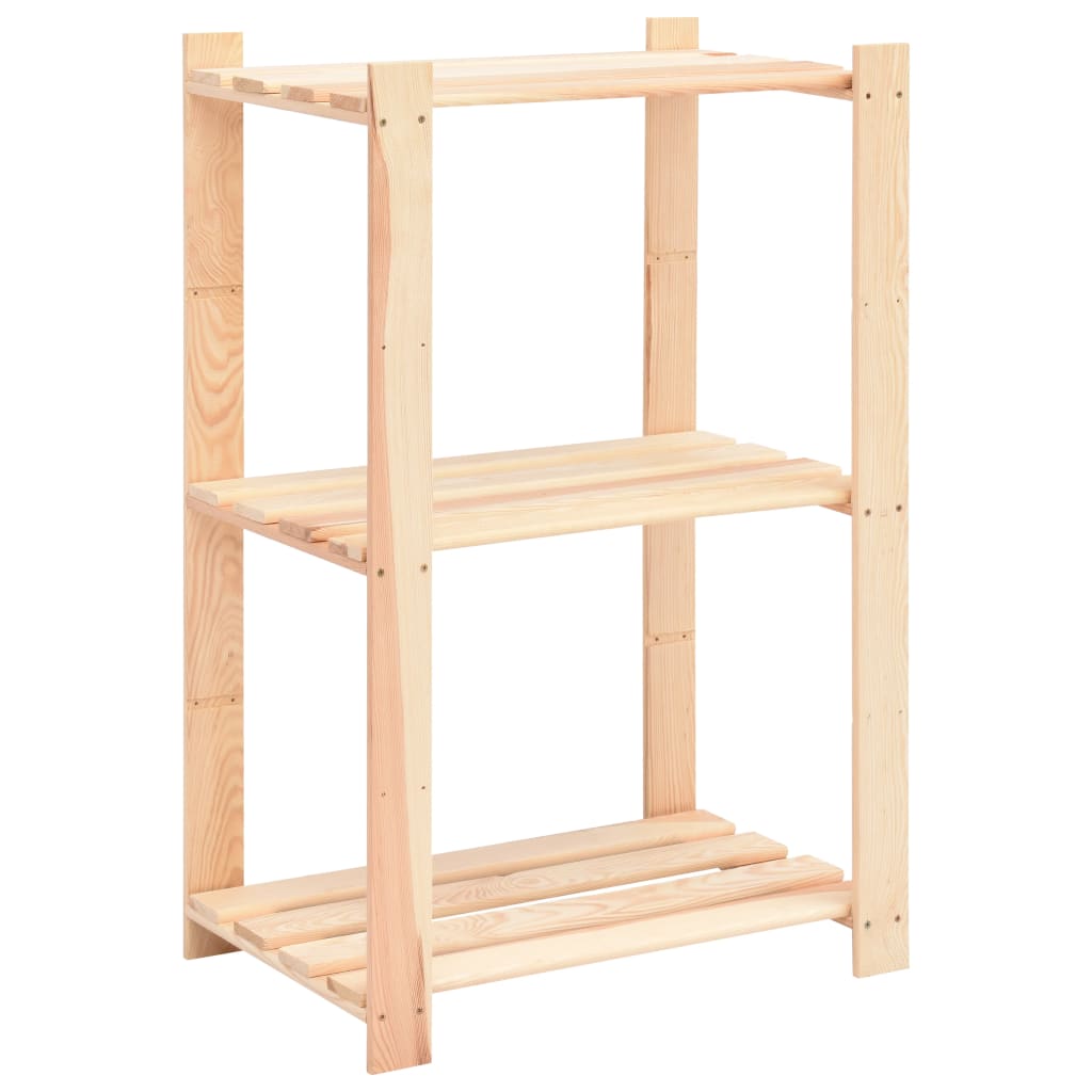 reol i 3 niveauer 60 x 38 x 90 cm massivt fyrretræ 150 kg