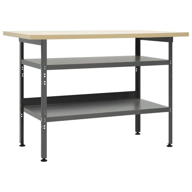 arbejdsbord 120x60x85 cm stål grå