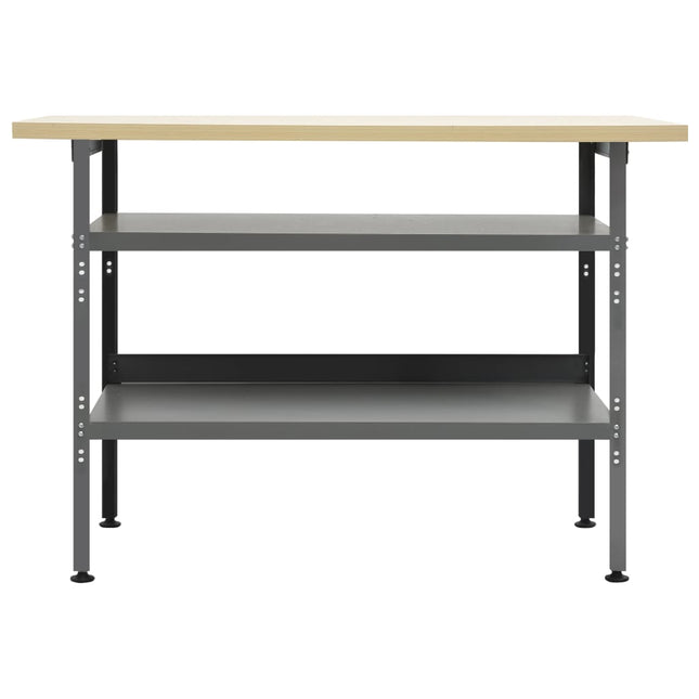 arbejdsbord 120x60x85 cm stål grå