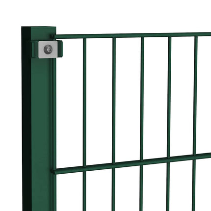 hegnspanel med stolper jern 349x120 cm grøn