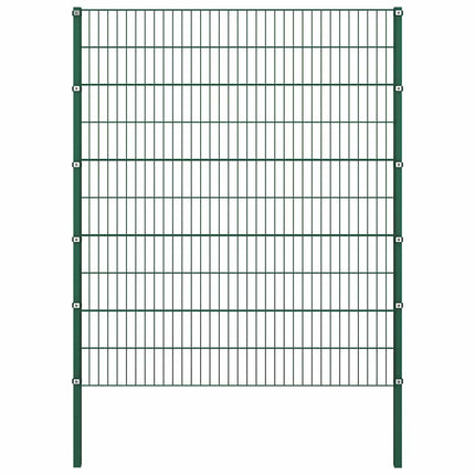 hegnspanel med stolper jern 522x200 cm grøn