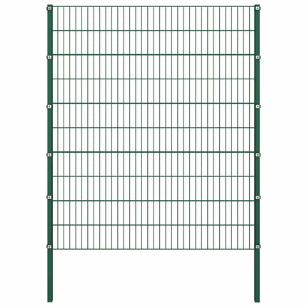 hegnspanel med stolper jern 867x200 cm grøn
