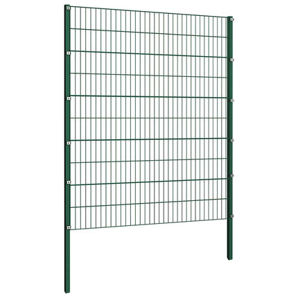 hegnspanel med stolper jern 1730x200 cm grøn