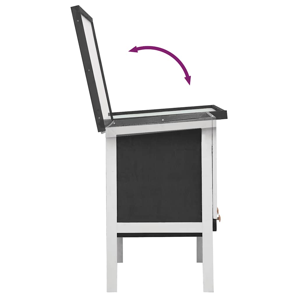 udendørs kaninbur 1 niveau træ grå