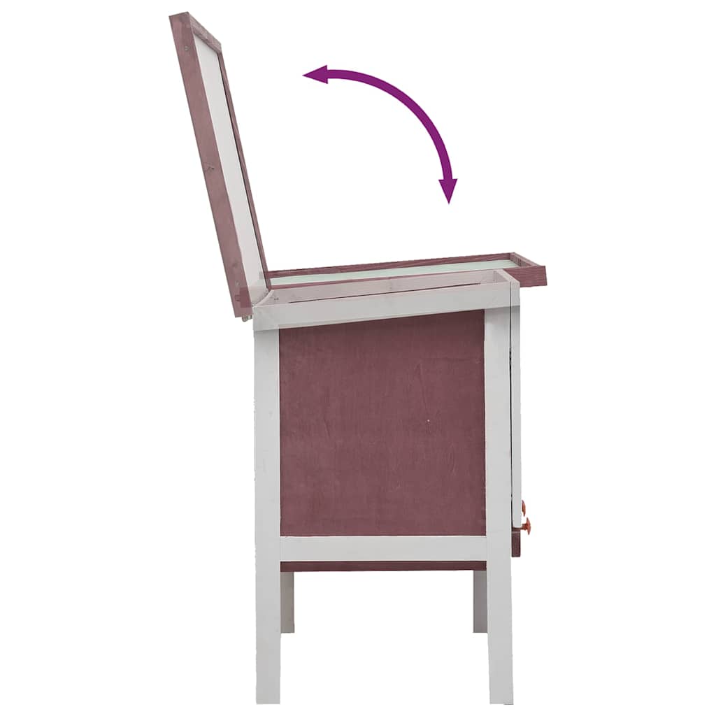 udendørs kaninbur 1 niveau træ brun