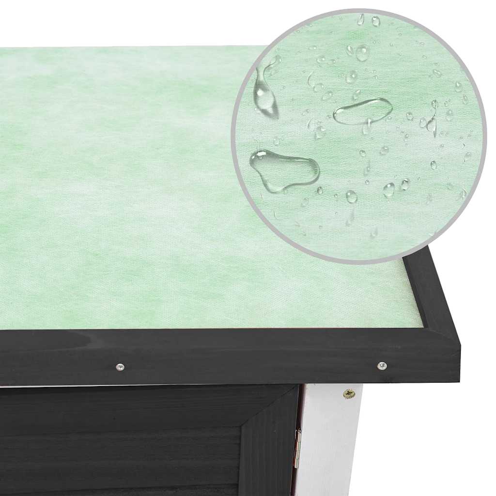 udendørs kaninbur 1 dør træ grå