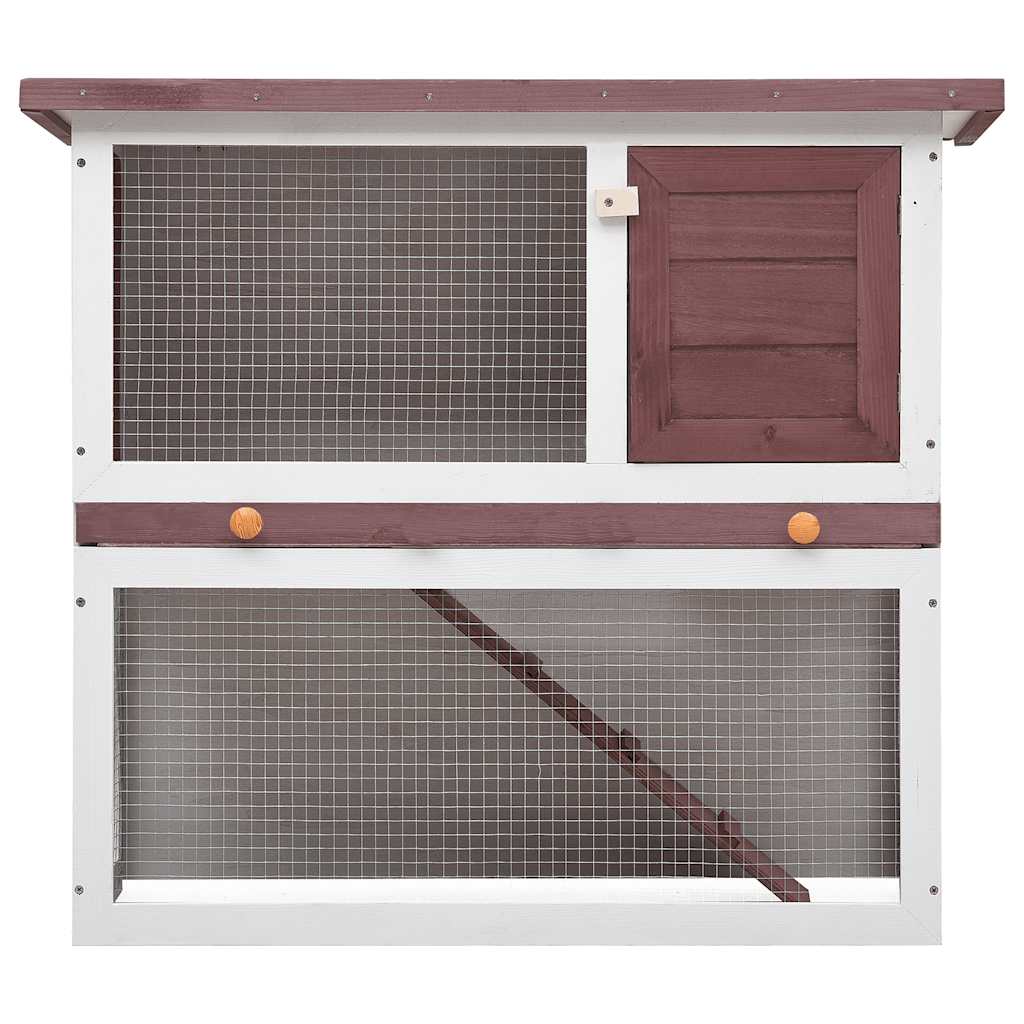 udendørs kaninbur 1 dør træ brun
