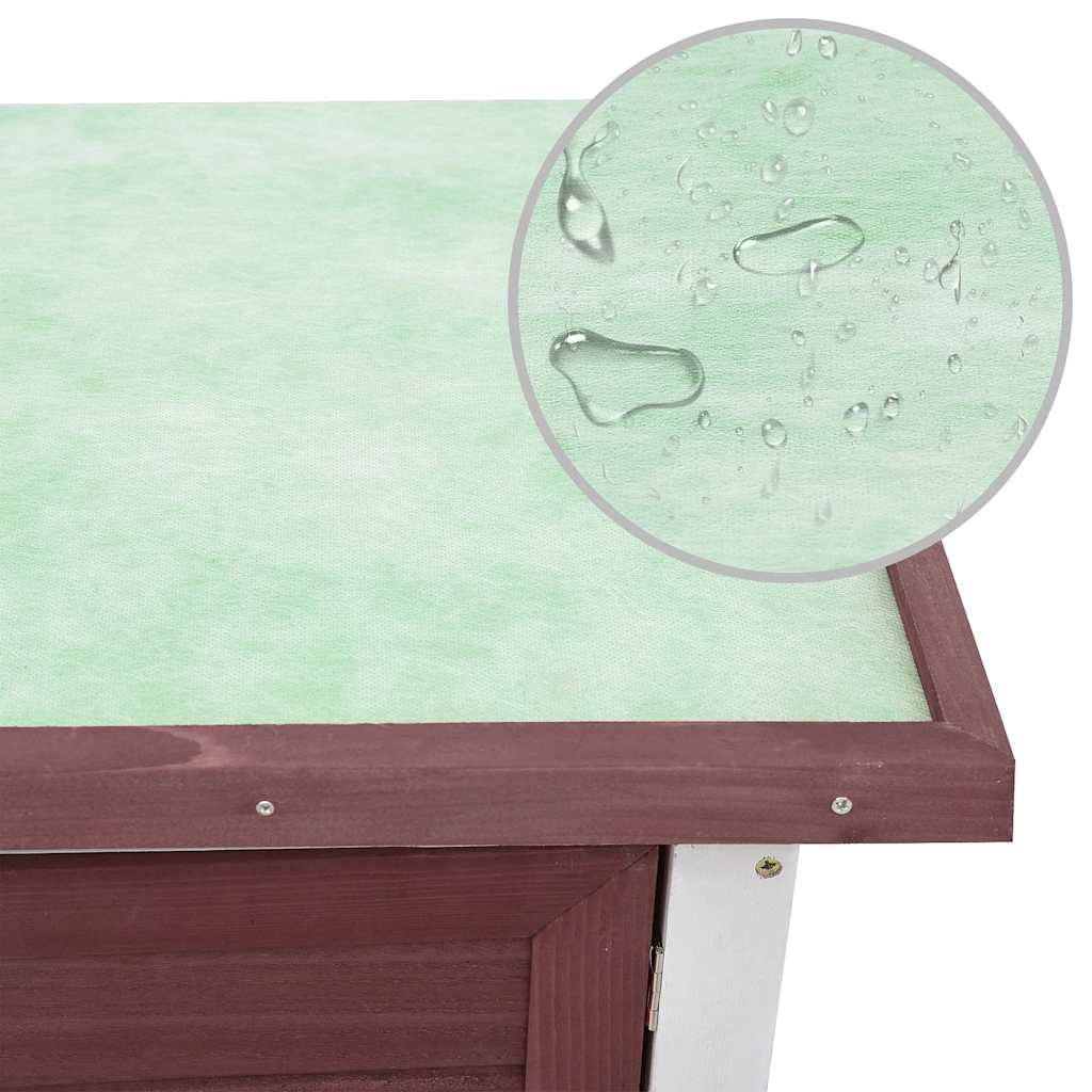 udendørs kaninbur 1 dør træ brun