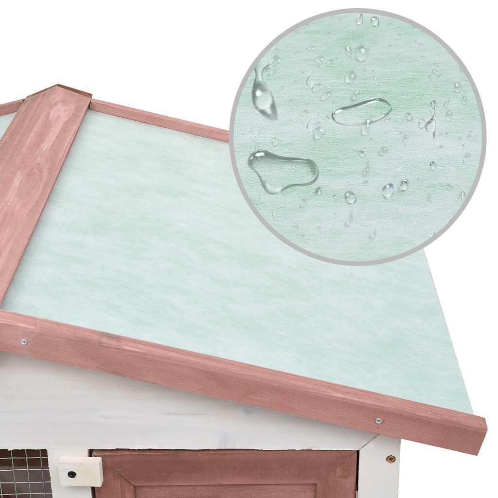 udendørs kaninbur 3 døre træ brun