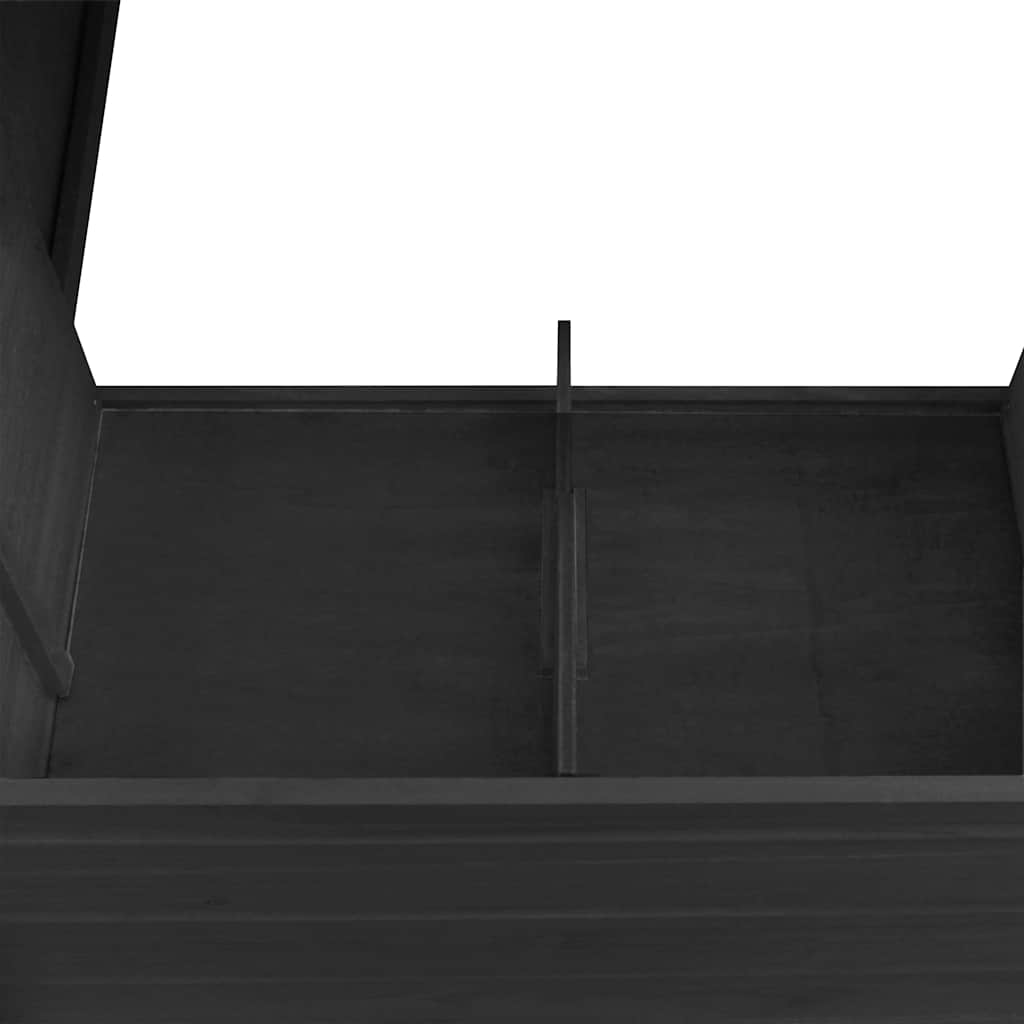 udendørs hønsehus med 1 redekasse træ grå