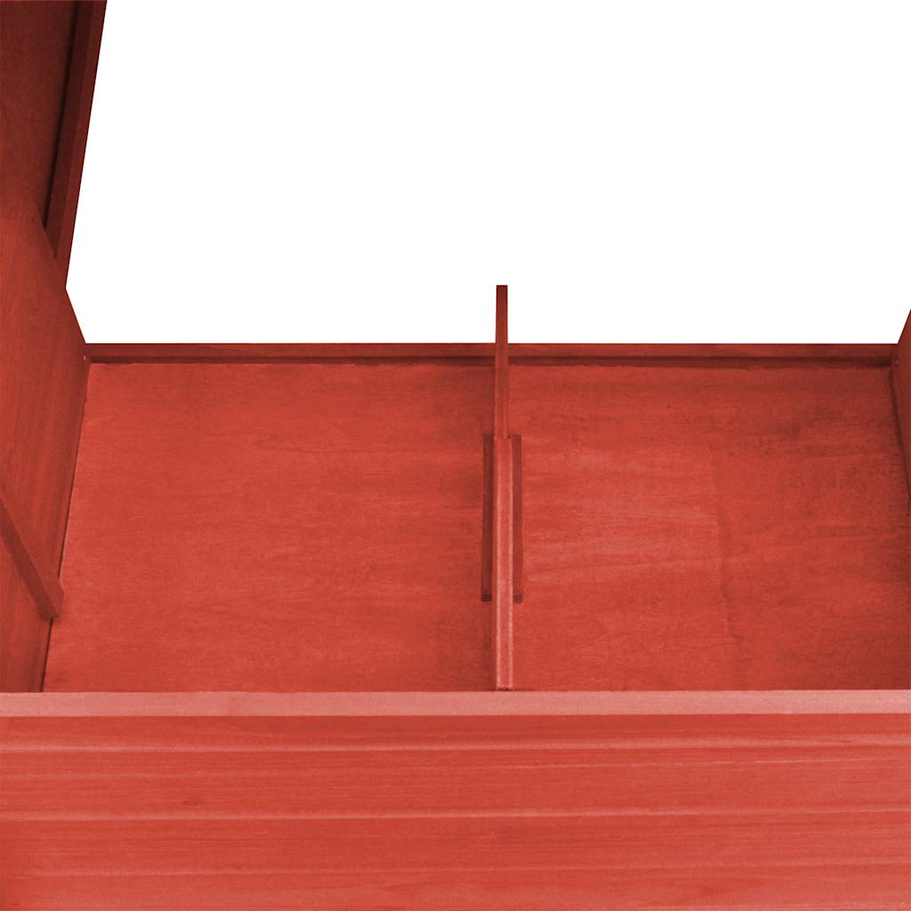 udendørs hønsehus med 1 redekasse træ rød