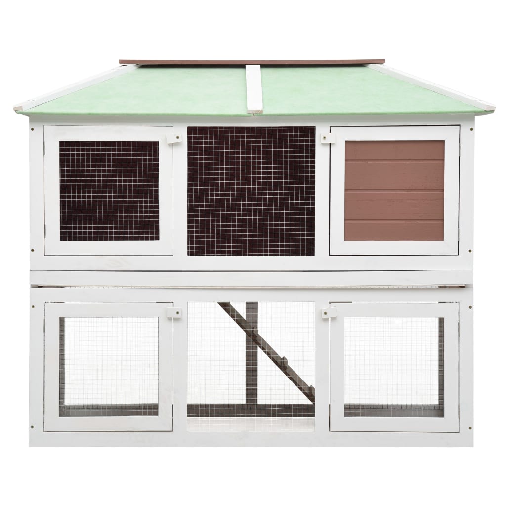 kæledyrsbur med to etager træ brun