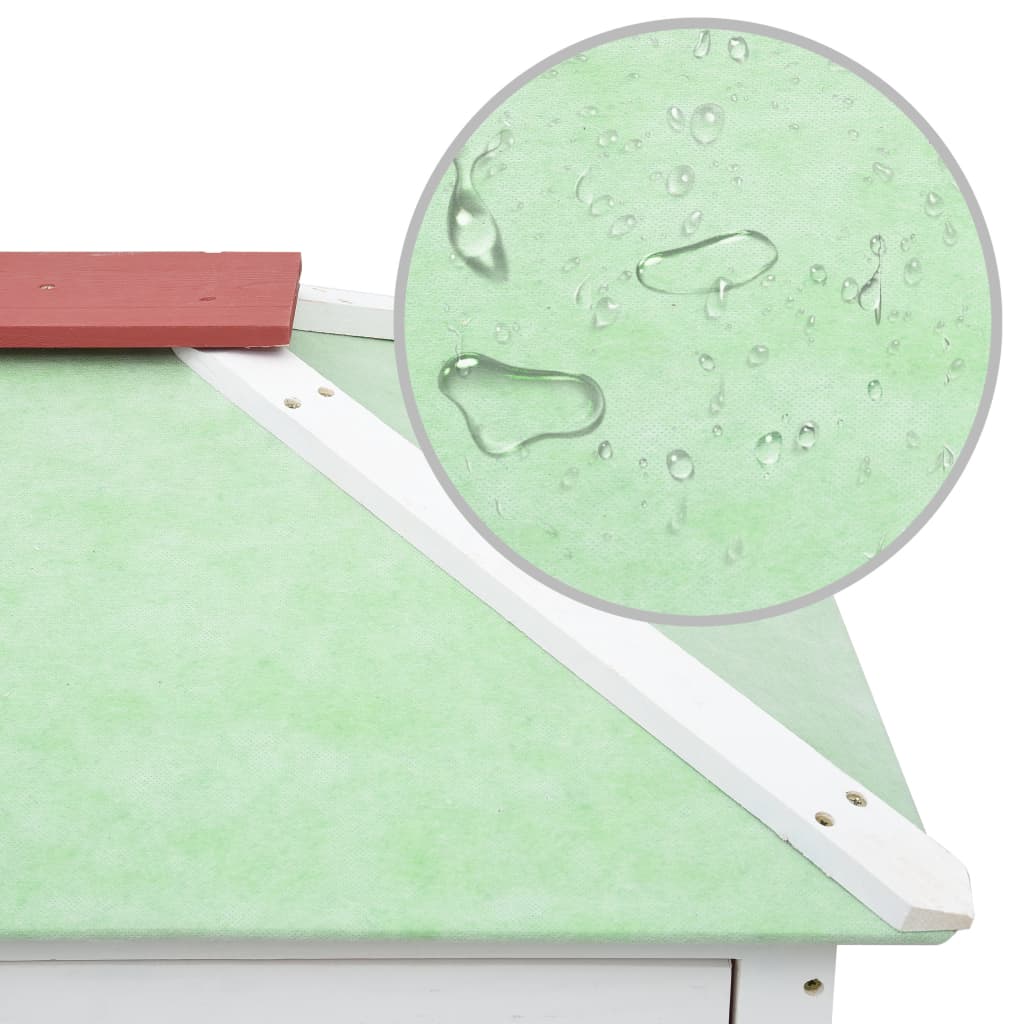 kæledyrsbur med to etager træ rød