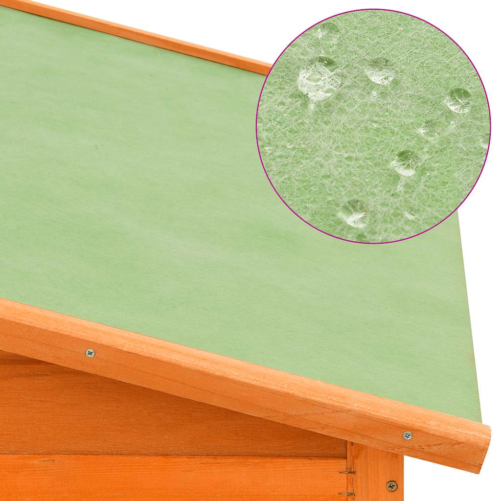 hønsehus med redekasse massivt fyrretræ