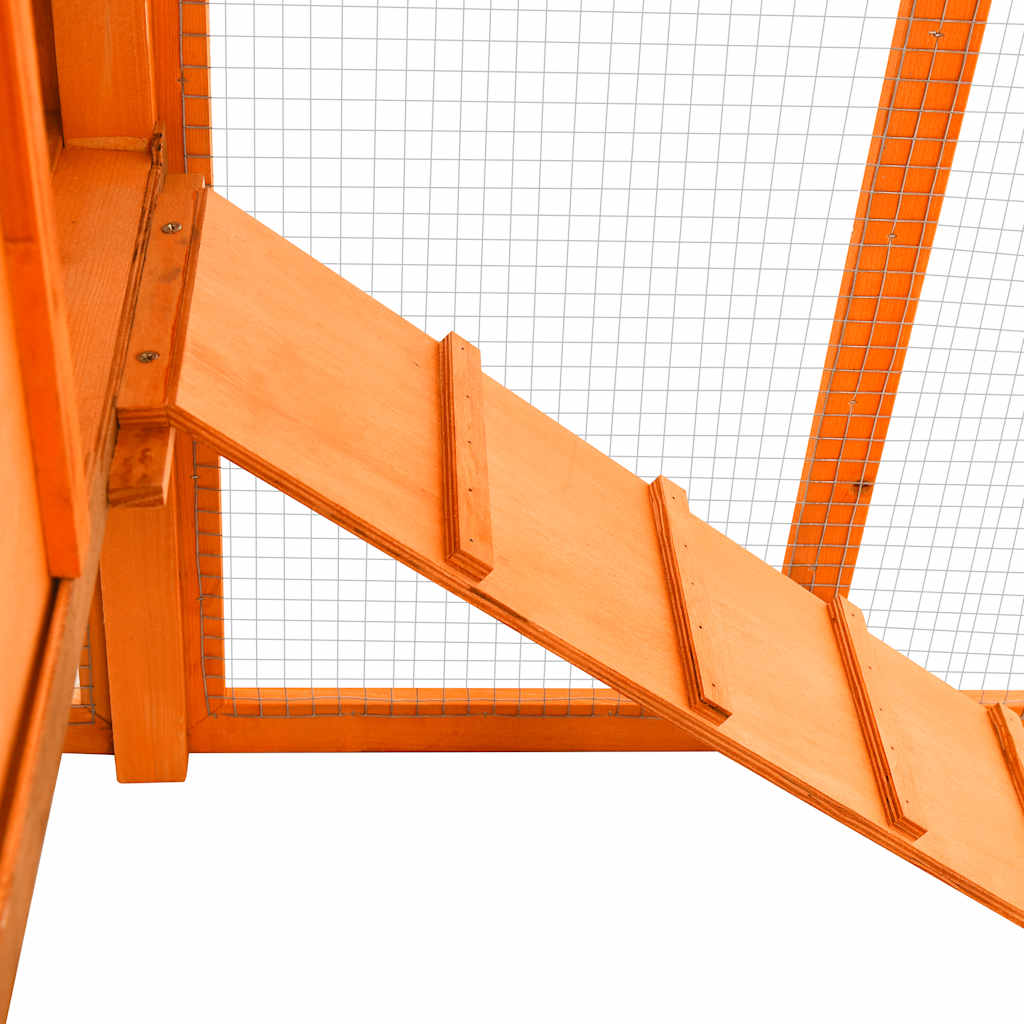 hønsehus med redekasse massivt fyrretræ