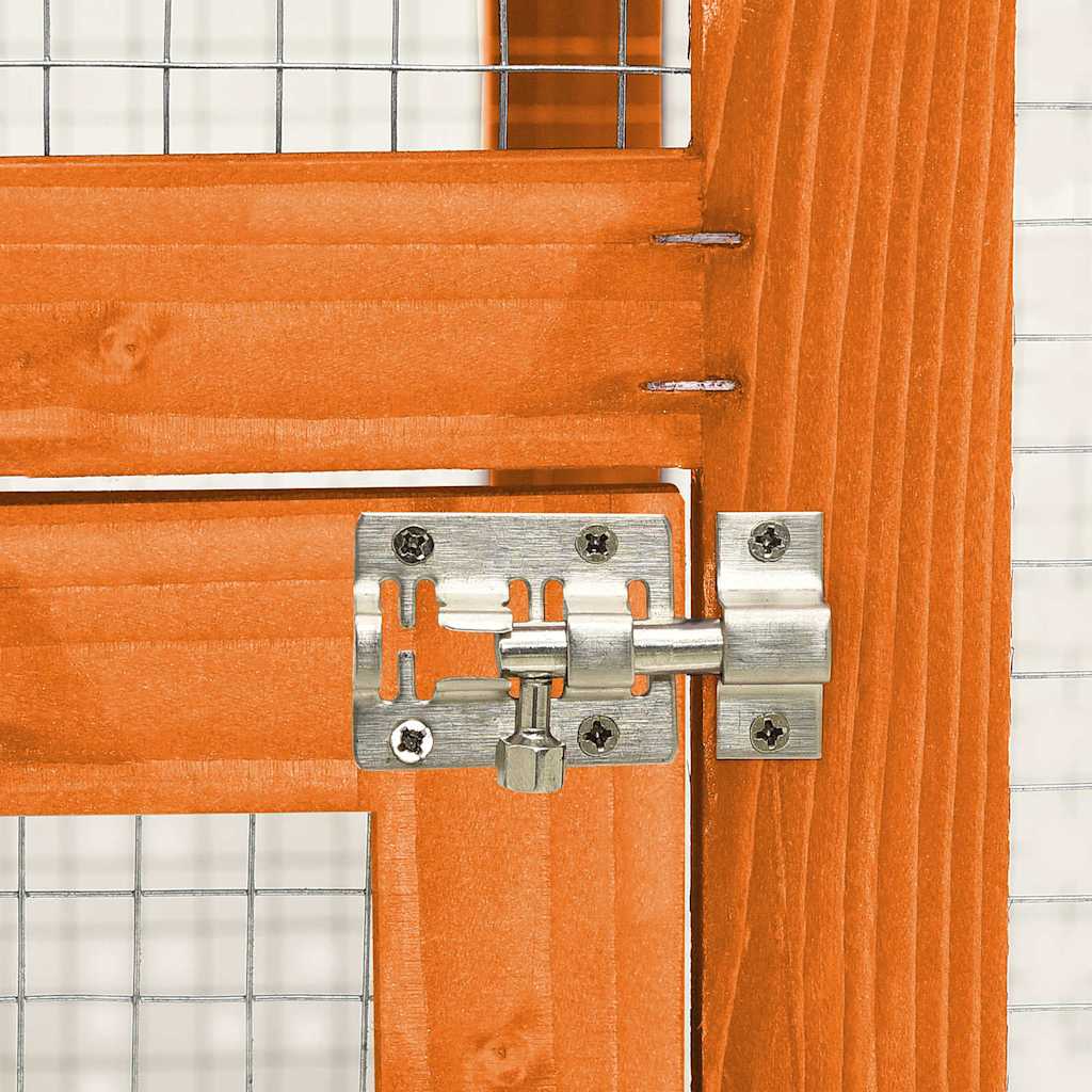 kaninbur 140x63x120 cm massivt fyrretræ