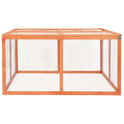 kaninbur 124x120x60 cm massivt fyrretræ