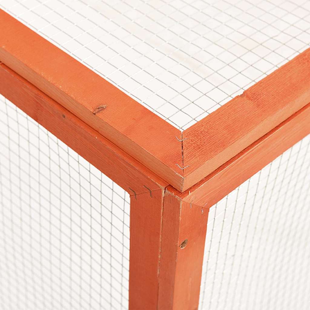 kaninbur 124x120x60 cm massivt fyrretræ