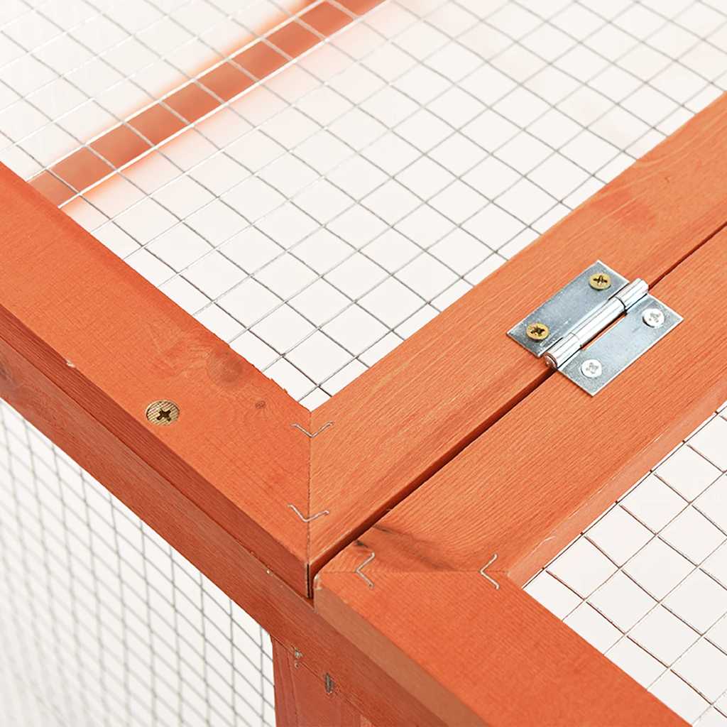 kaninbur 124x120x60 cm massivt fyrretræ