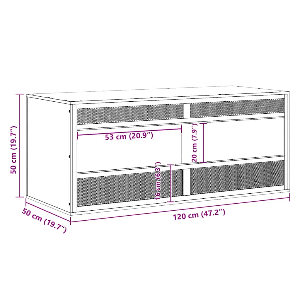terrarium 120x50x50 cm konstrueret træ