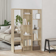 rumdeler/bogreol 100x24x140 cm konstrueret træ sonoma-eg