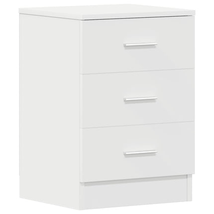 sengeborde 2 stk. 38x35x56 cm konstrueret træ hvid