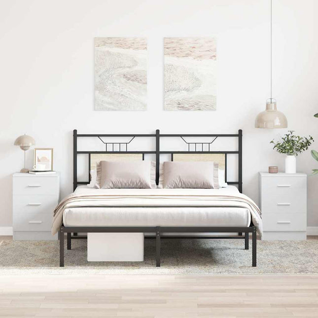 sengeborde 2 stk. 38x35x56 cm konstrueret træ hvid