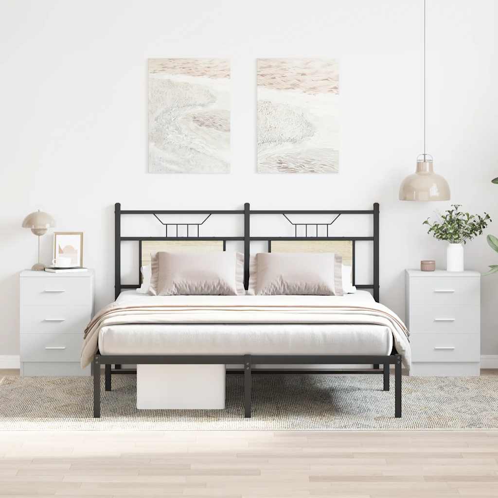 sengeborde 2 stk. 38x35x56 cm konstrueret træ hvid