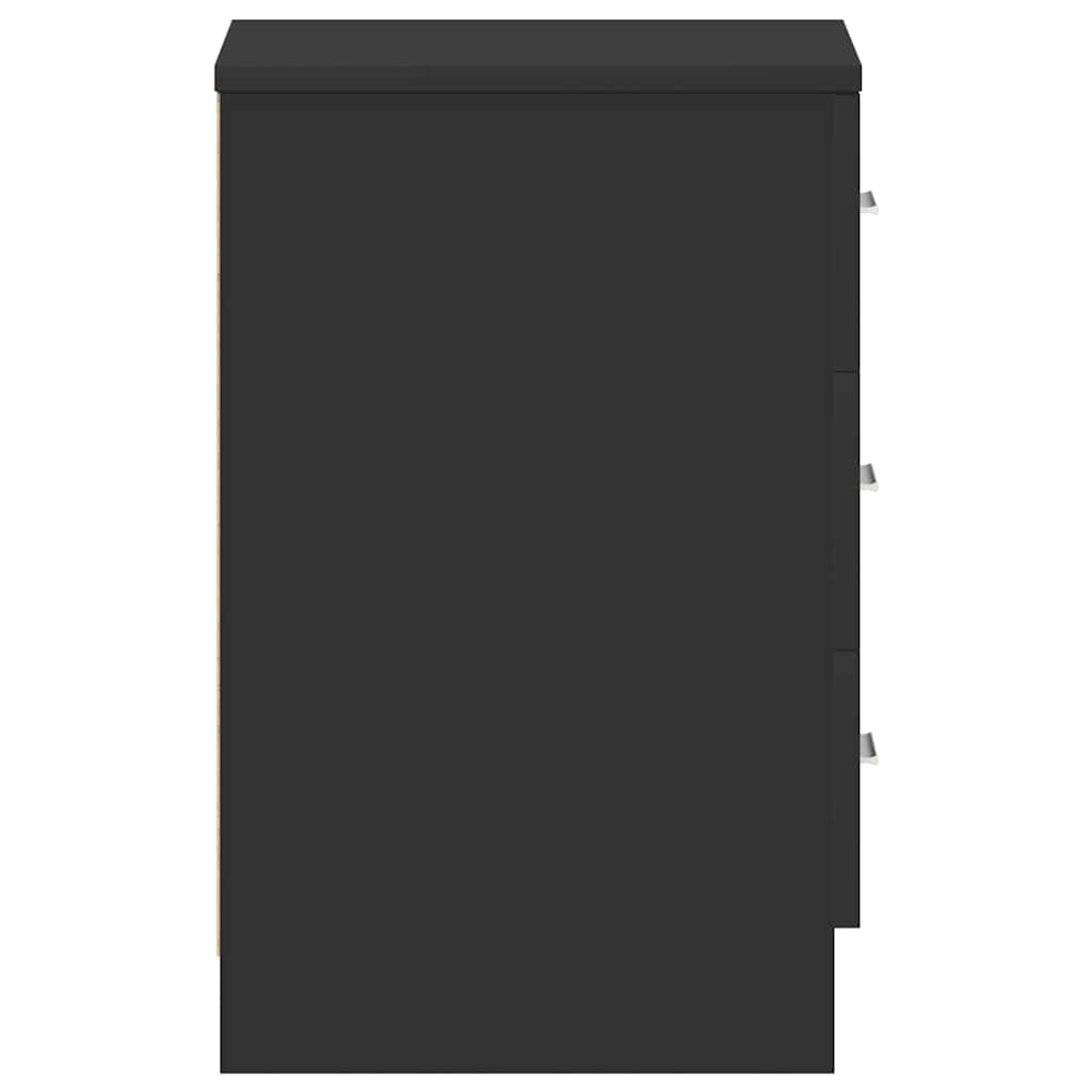 sengeborde 2 stk. 38x35x56 cm konstrueret træ sort