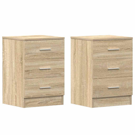 sengeborde 2 stk. 38x35x56 cm konstrueret træ sonoma-eg
