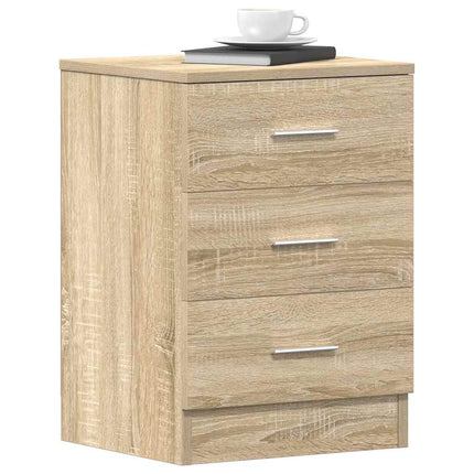 sengeborde 2 stk. 38x35x56 cm konstrueret træ sonoma-eg