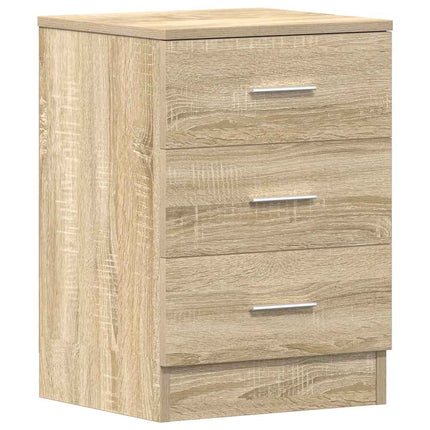 sengeborde 2 stk. 38x35x56 cm konstrueret træ sonoma-eg