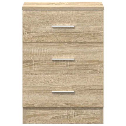 sengeborde 2 stk. 38x35x56 cm konstrueret træ sonoma-eg