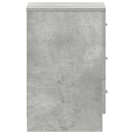 sengebord 38x35x56 cm konstrueret træ betongrå