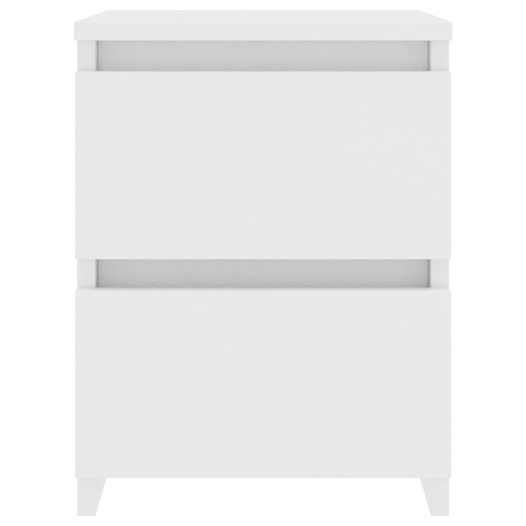 sengebord 30x30x40 cm konstrueret træ hvid