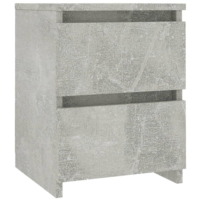 sengebord 30x30x40 cm konstrueret træ betongrå
