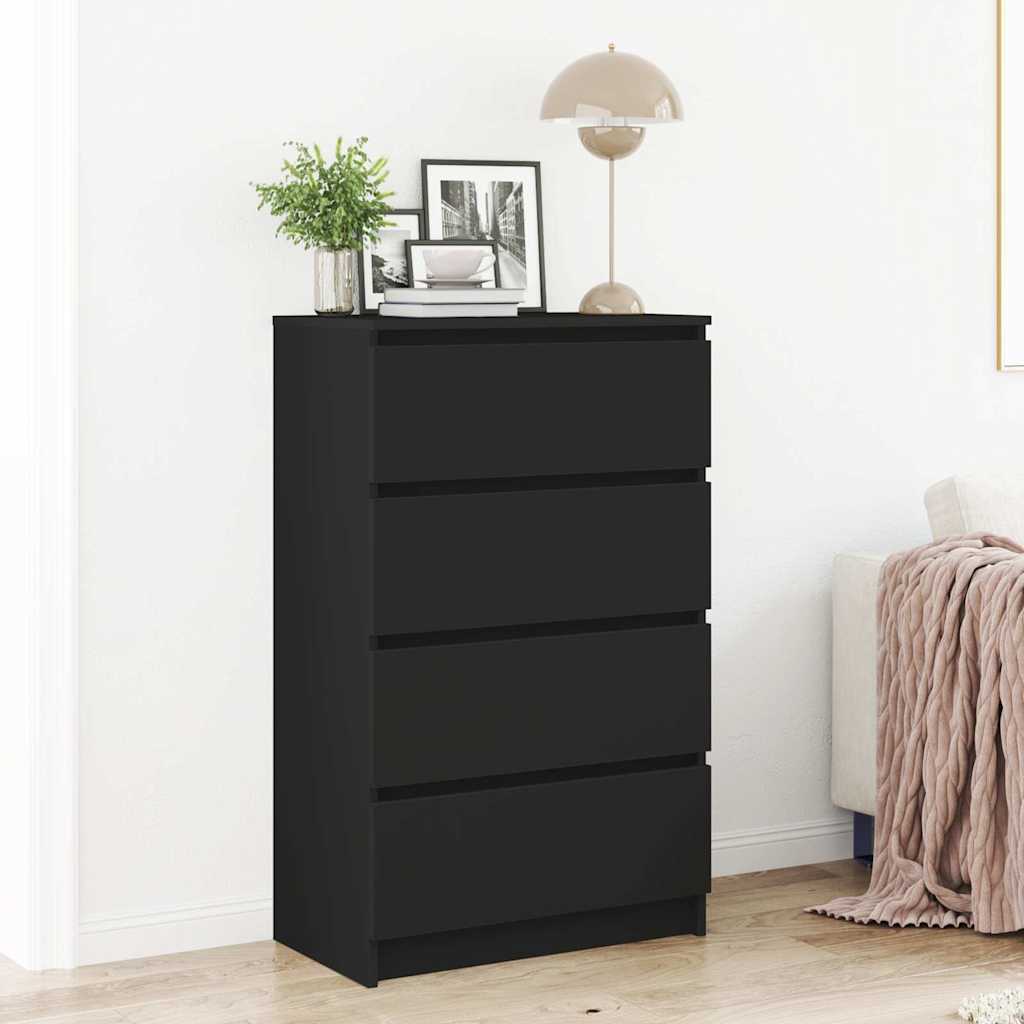 skænk 60x35x98,5 cm konstrueret træ sort