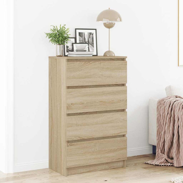 skænk 60x35x98,5 cm konstrueret træ sonoma-egetræsfarvet
