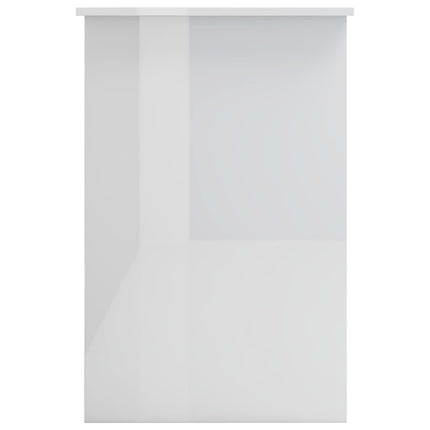 skrivebord 100x50x76 cm konstrueret træ hvid højglans