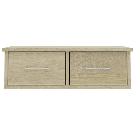 væghængt skuffe 60x26x18,5 cm konstrueret træ sonoma-eg