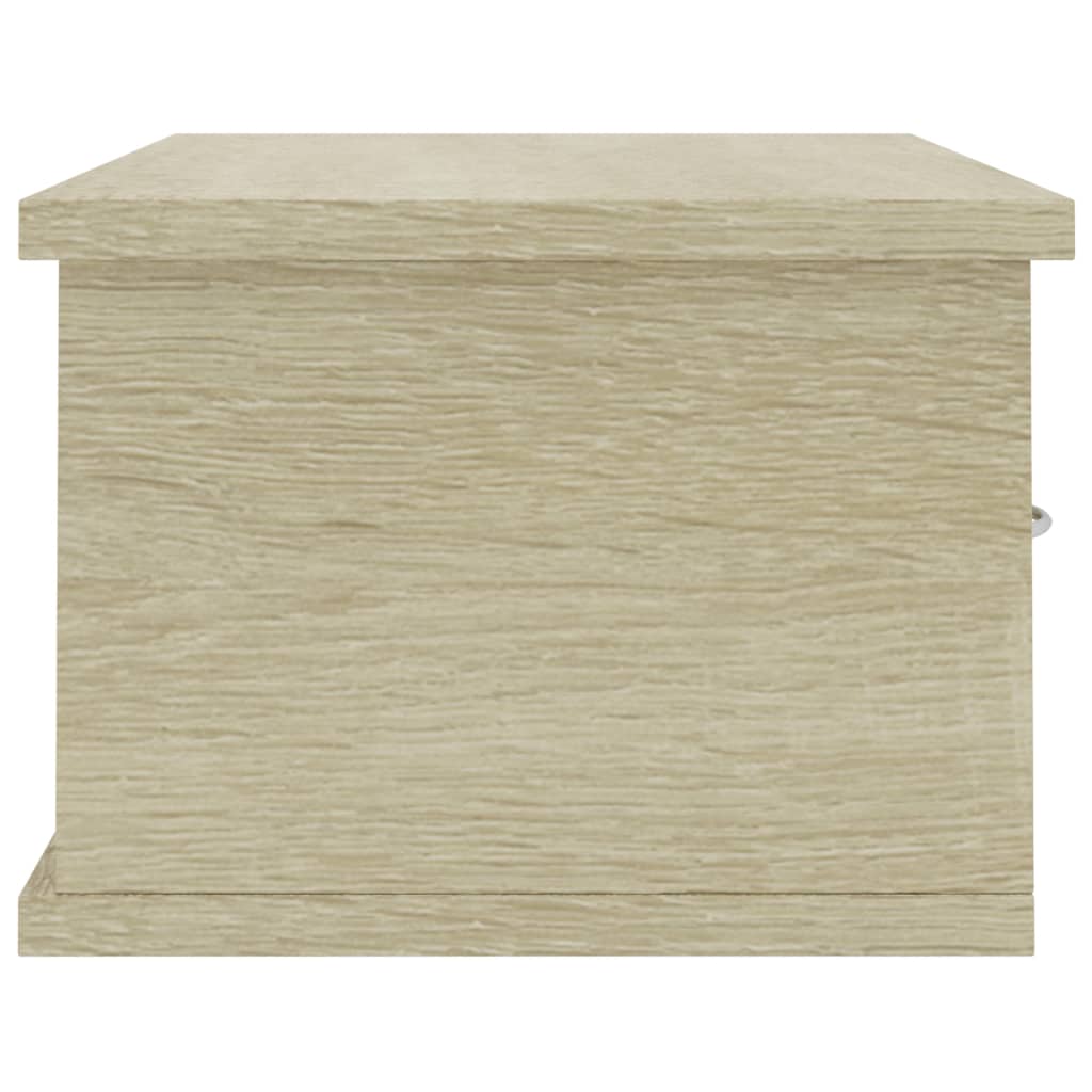 væghængt skuffe 60x26x18,5 cm konstrueret træ sonoma-eg
