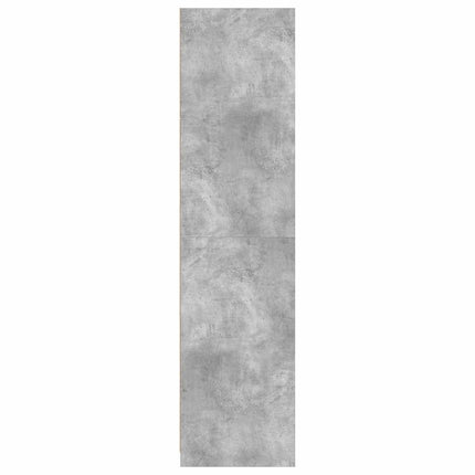 klædeskab 100x50x200 cm konstrueret træ betongrå
