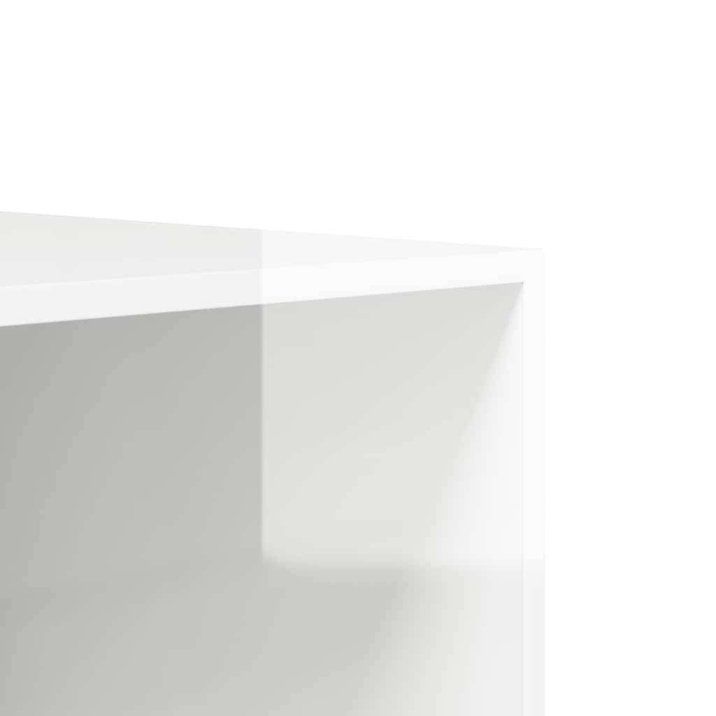 klædeskab 100x50x200 cm konstrueret træ hvid højglans