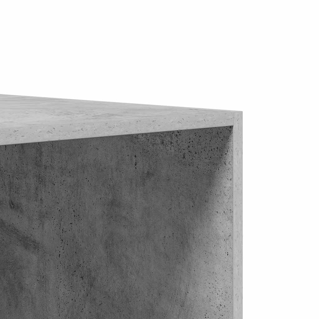 klædeskab med skuffer 50x50x200 cm konstrueret træ betongrå